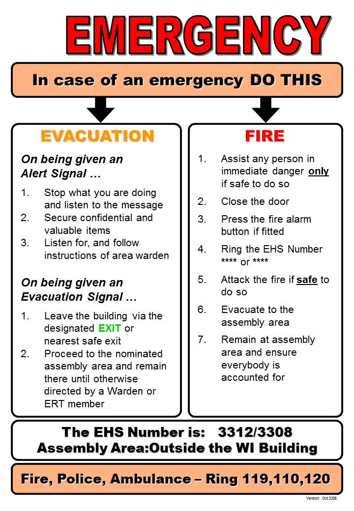 Emergency response poster
